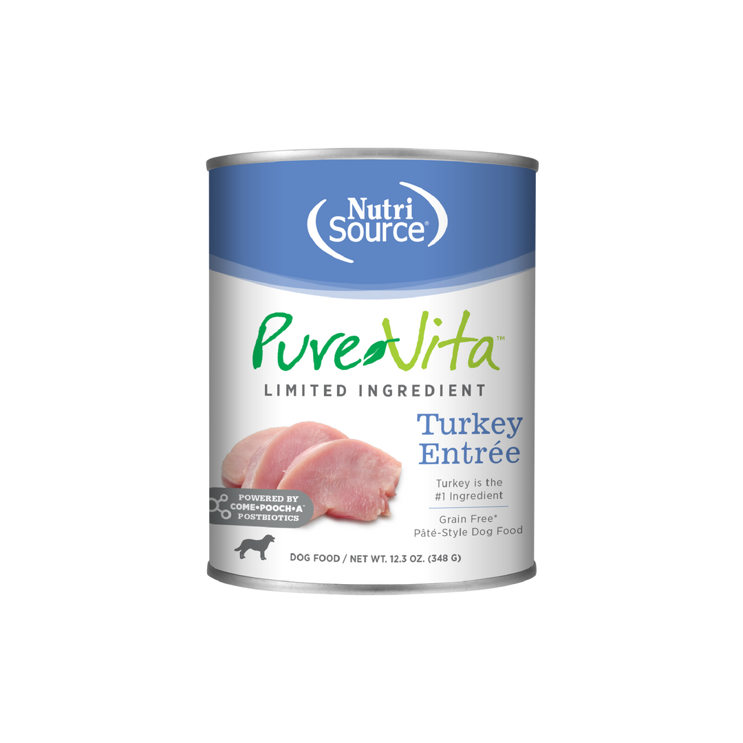 NutriSource PureVita - Pâté de Dinde - Nourriture Humide Sans Grains à Ingrédients Limités pour Chiens