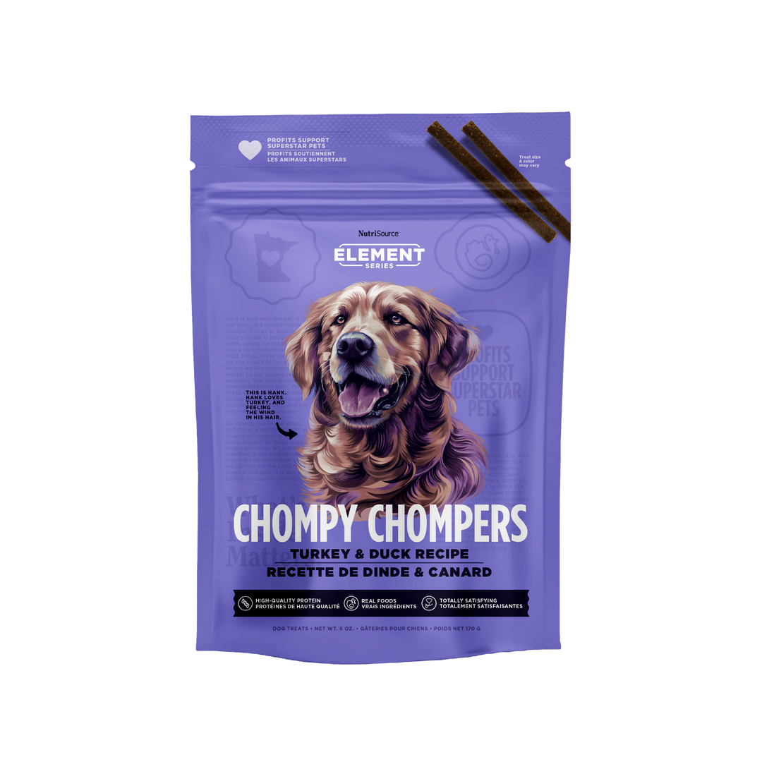 NutriSource Element Chompy Chompers - Dinde et Canard - Gâteries Tendres pour Chiens