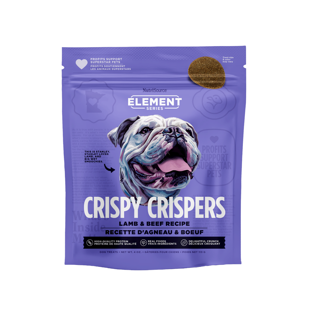 NutriSource Element Crispy Crispers - Boeuf et Agneau - Gâteries Tendres pour Chiens