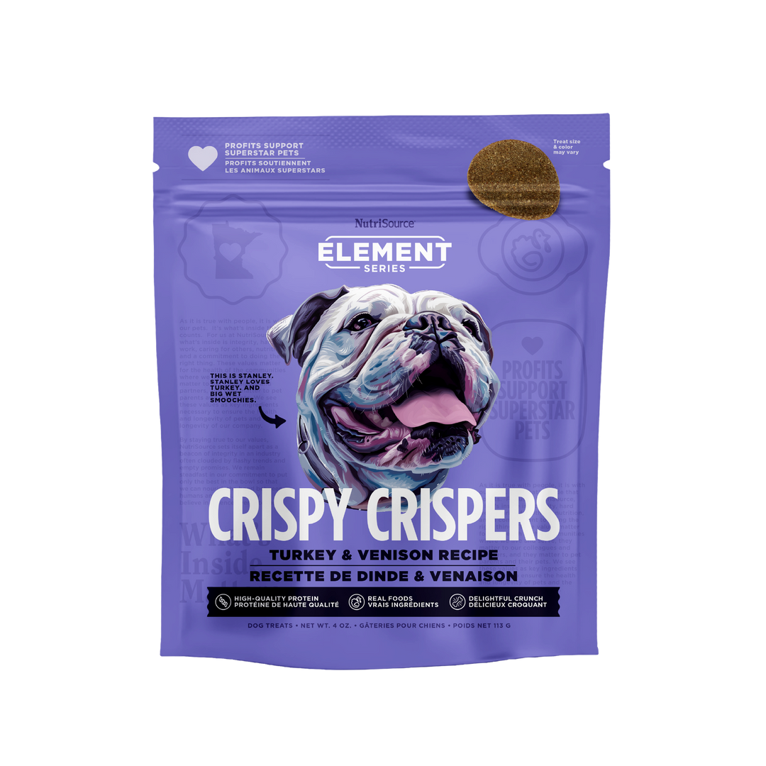 NutriSource Element Crispy Crispers - Dinde et Venaison - Gâteries Tendres pour Chiens