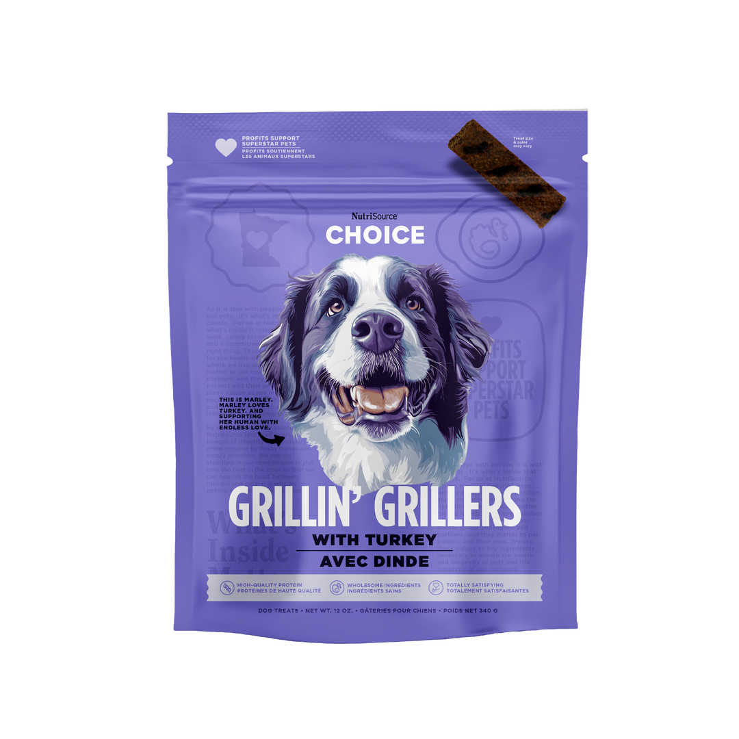 NutriSource Grillin' Grillers - Dinde - Gâteries Tendres pour Chiens