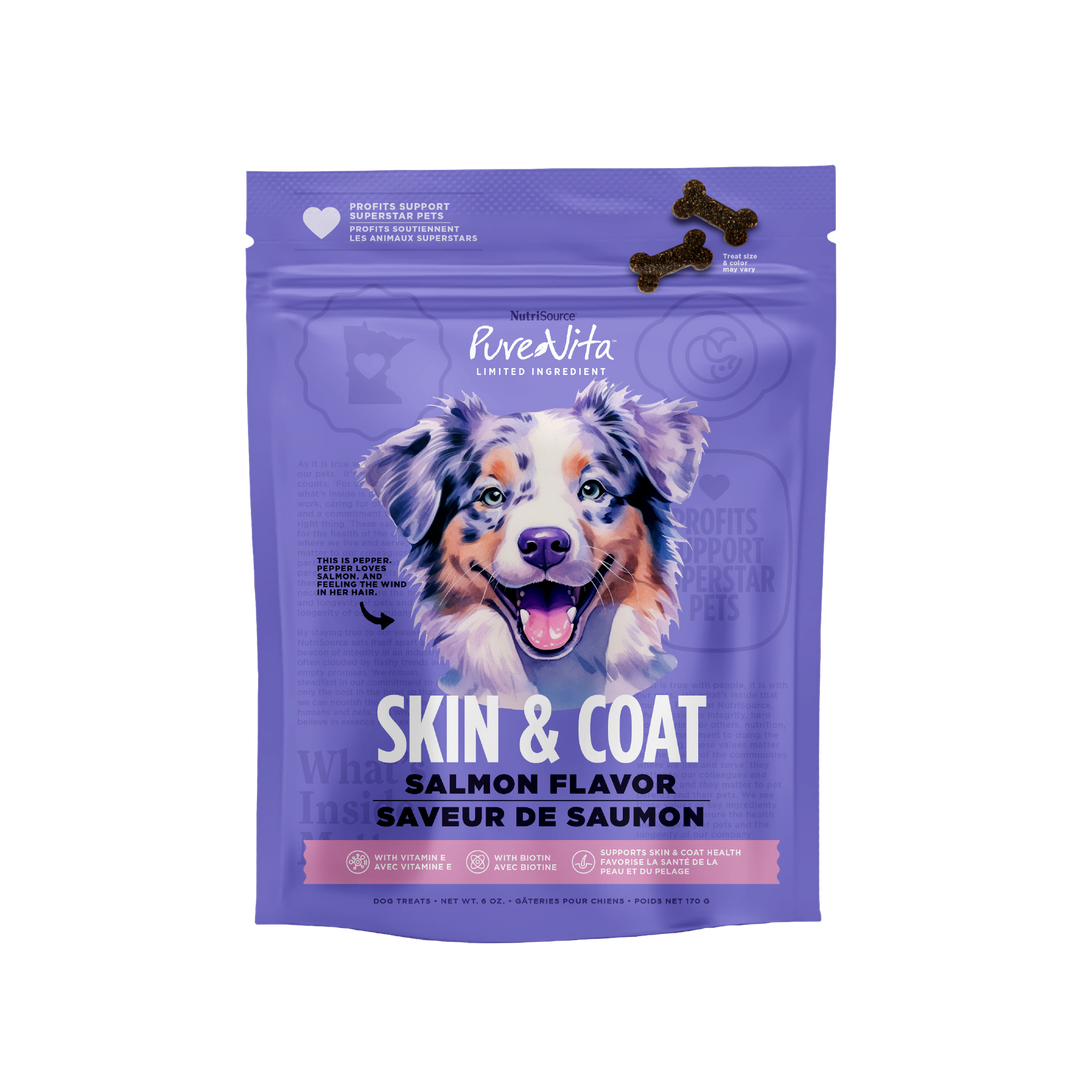 NutriSource PureVita - Peau & Pelage, Saveur de Saumon - Suppléments pour Chiens