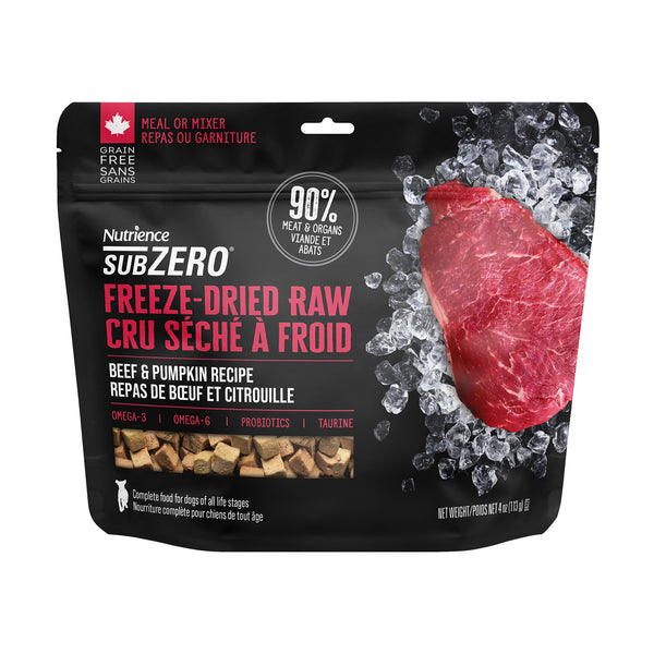 NUTRIENCE SUBZERO FD Chien Boeuf & Citrouille 113g