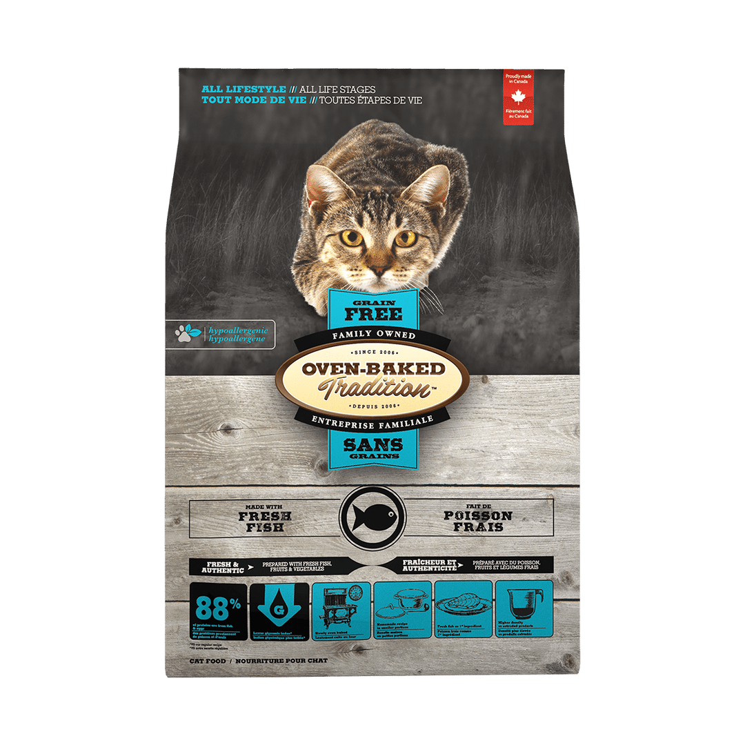 Oven-Baked Tradition Sans Grains - Poisson Frais - Nourriture Sèche pour Chats