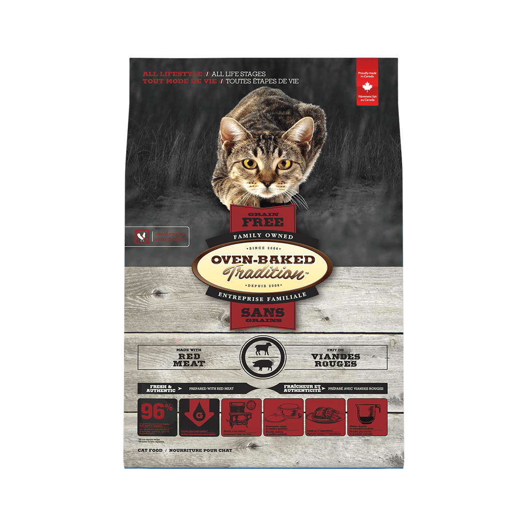 Oven-Baked Tradition - Chat Viandes Rouges - Nourriture Sèche Sans Grains pour Chats