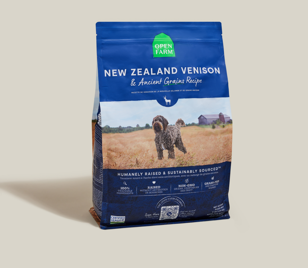 Open Farm - Chien Venaison de la Nouvelle-Zélande et Grains Anciens - Nourriture Sèche pour Chiens