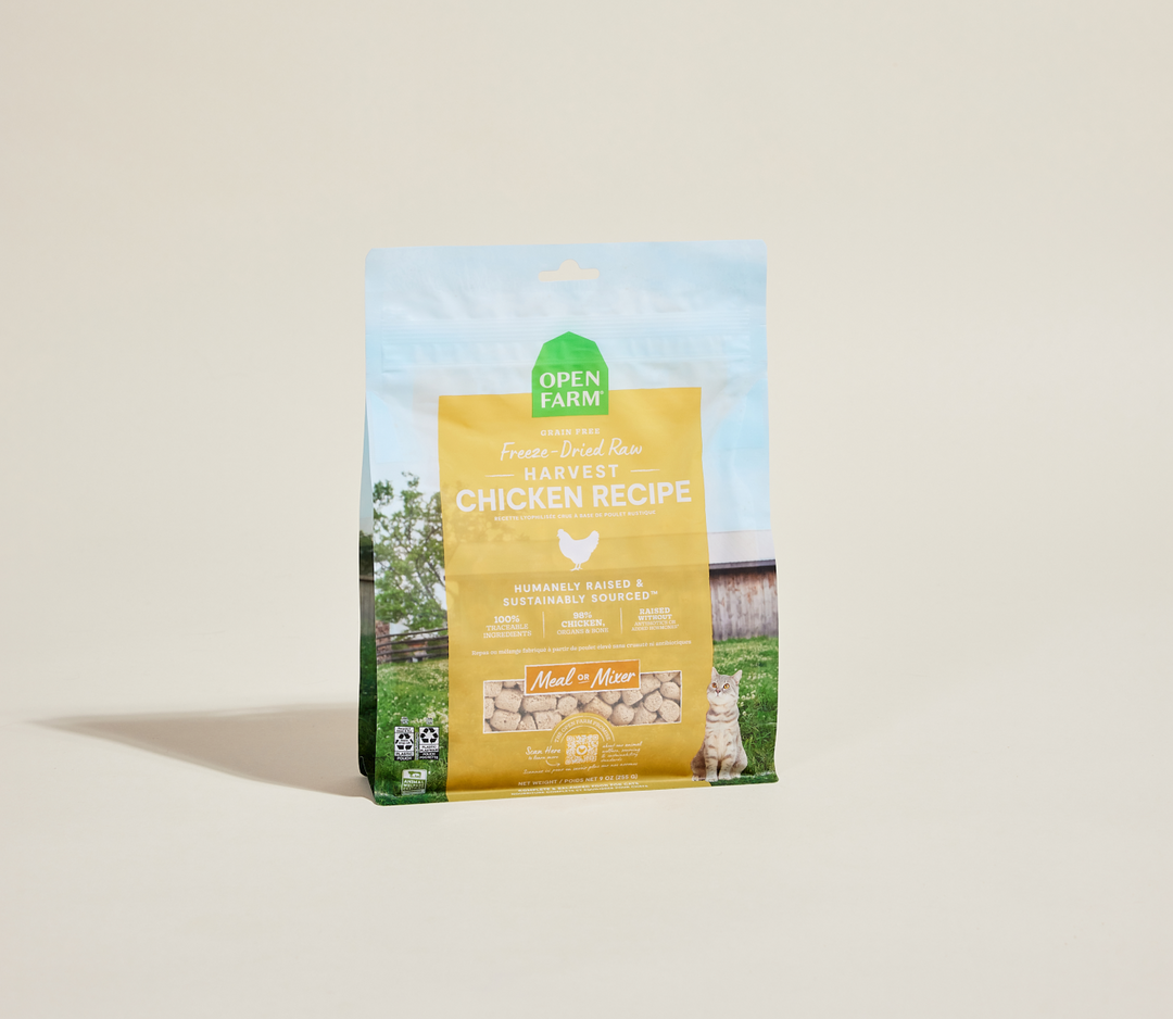 Open Farm - Chat Poulet Rustique - Nourriture Sèche Lyophilisée Sans Grains pour Chats