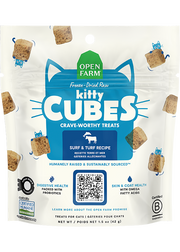 Open Farm Kitty Cubes - Terre et Mer - Gâteries Lyophilisées pour Chats