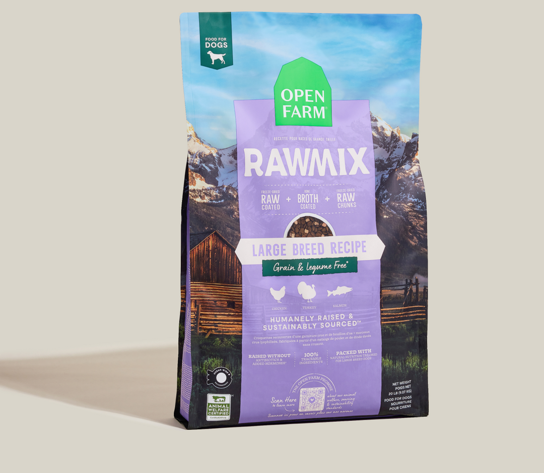 Open Farm RawMix - Chien Recette Grande Race - Nourriture Sèche Sans Grains pour Chiens