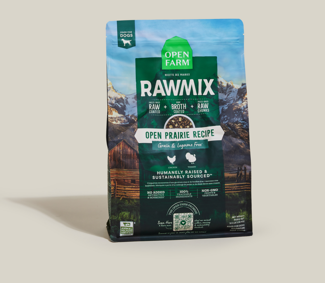 Open Farm RawMix - Chien Recette des Prairies - Nourriture Sèche Sans Grains pour Chiens