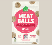 Open Farm - Boulettes de Dinde et Saumon - Nourriture ou Garniture Surgelées pour Chiens