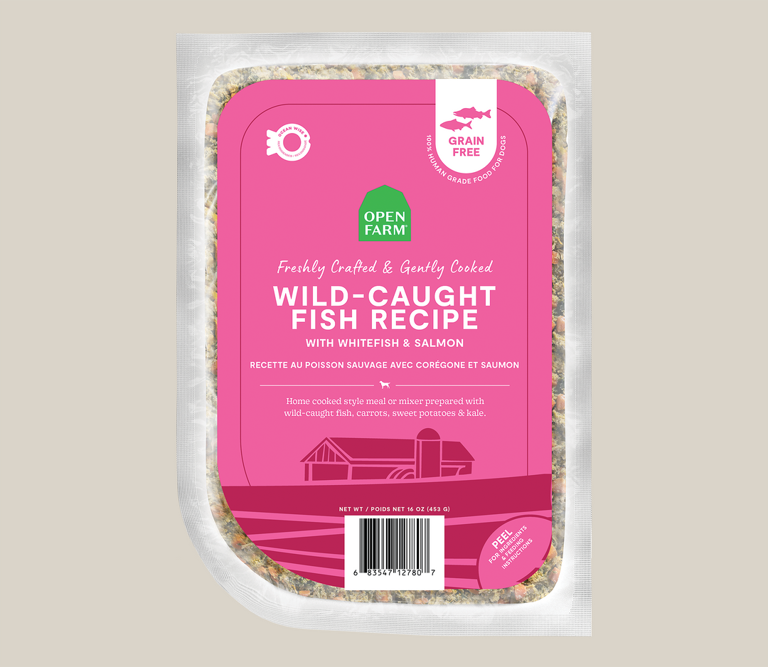 Open Farm - Poisson Sauvage - Nourriture Fraîche, Doucement Cuite et Surgelée pour Chiens