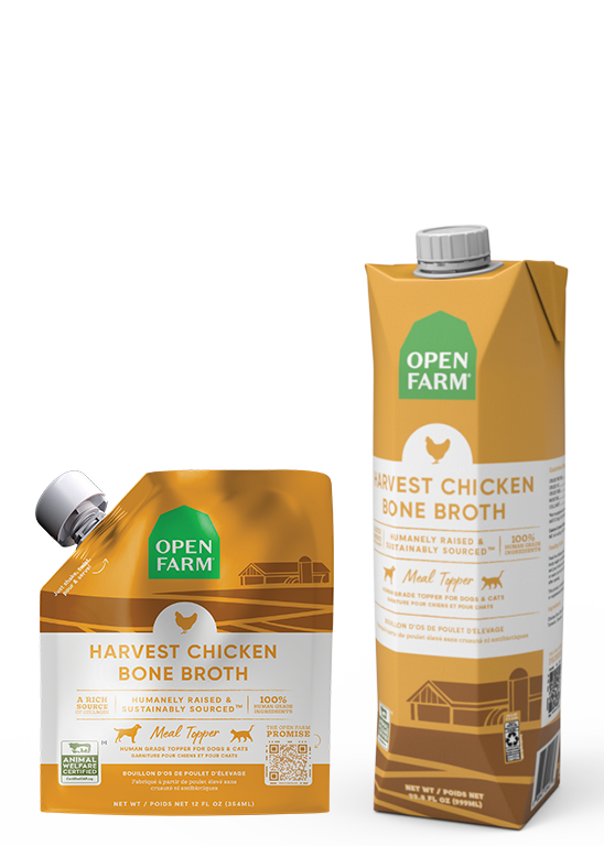 Open Farm - Chien Bouillon d'Os de Poulet - Garniture pour Chiens et Chats  en Pochette
