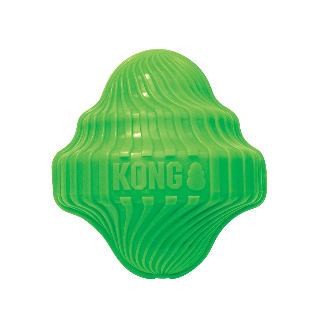 Kong - Squeezz Orbitz Toupie - Jouet avec Couineur pour Chiens