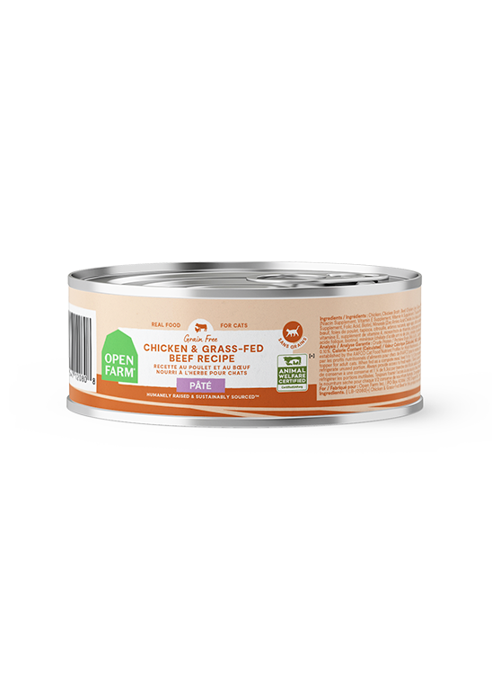 Open Farm - Chat Pâté de Poulet et Boeuf - Nourriture Humide Sans Grains pour Chats