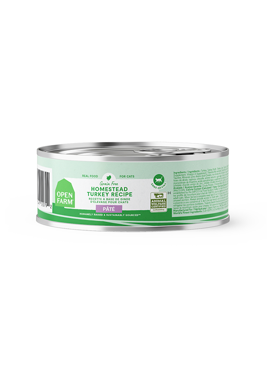 Open Farm - Chat Pâté de Dinde d'Élevage - Nourriture Humide Sans Grains pour Chats