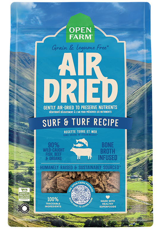 Open Farm - Chien Terre et Mer - Nourriture Séchée à l'Air Sans Grains pour Chiens