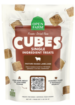Voir l’image dans la galerie, Open Farm Cubes - Foie d'Agneau Élevé au Pâturage - Gâteries Lyophilisées en Cubes pour Chiens