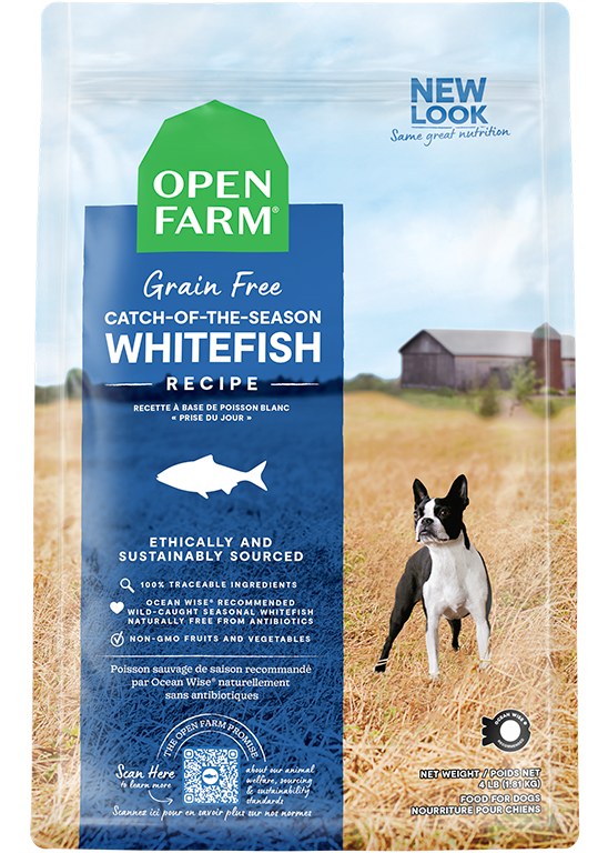 Open Farm - Chien Poisson Blanc Prise du Jour - Nourriture Sèche Sans Grains pour Chiens