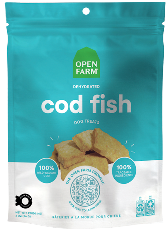 Open Farm - Poisson de Morue - Gâteries Déshydratées pour Chiens