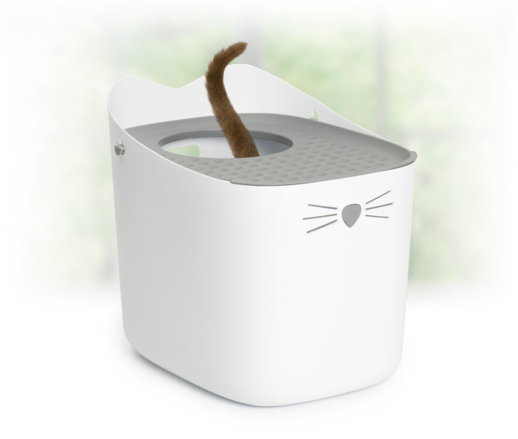Catit PIXI - Bac à Litière à Entrée par le Dessus - Bac à Litière pour Chats
