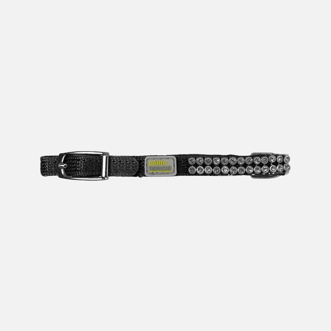 PETITE PISTACHE Collier Crystaux Noir XXS