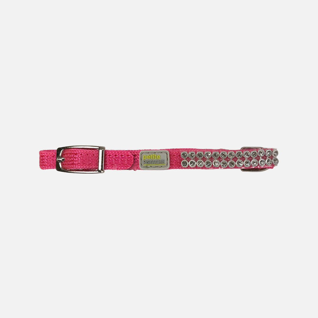 PETITE PISTACHE Collier Crystaux Rose XXS