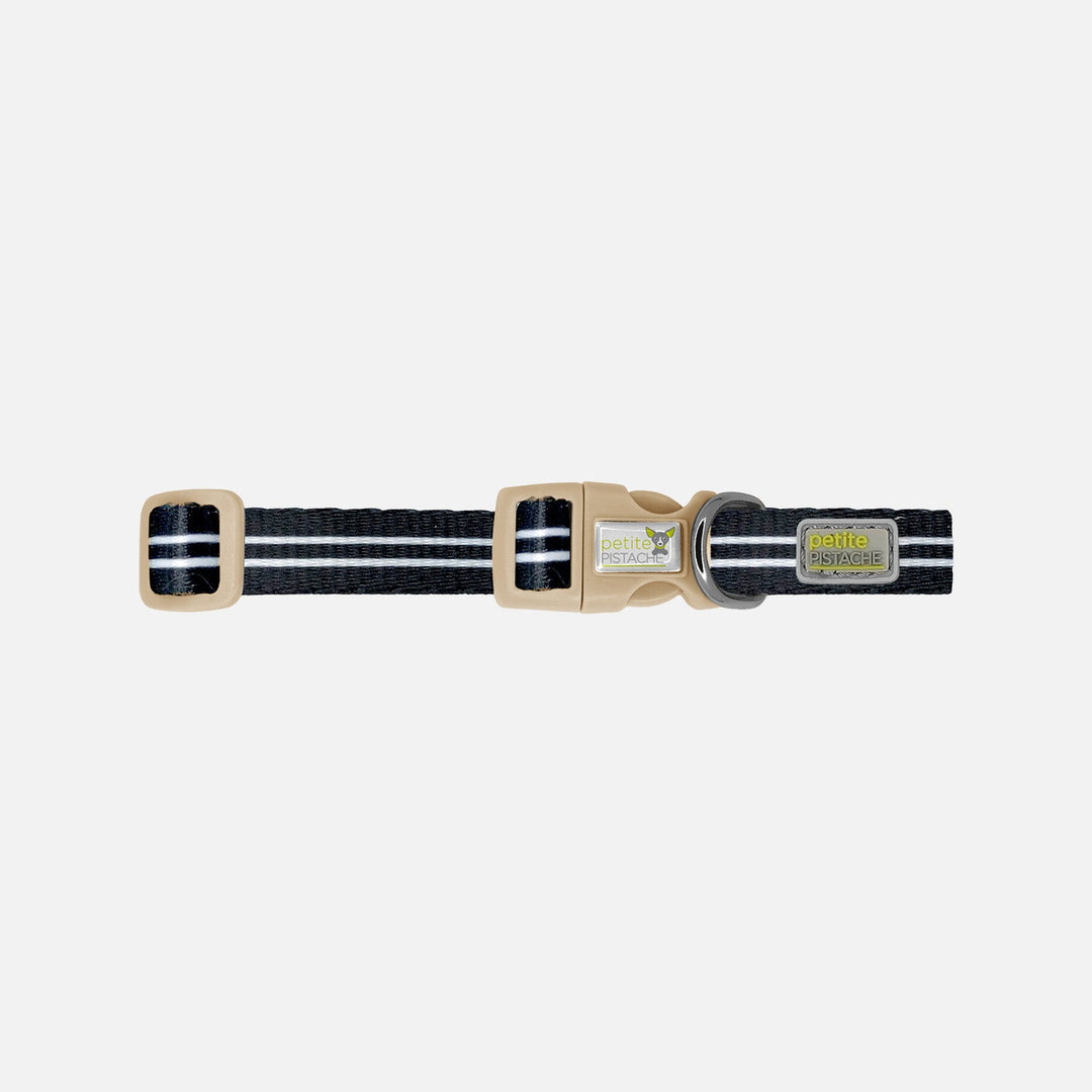 PETITE PISTACHE Collier Motif Rayé Noir XS