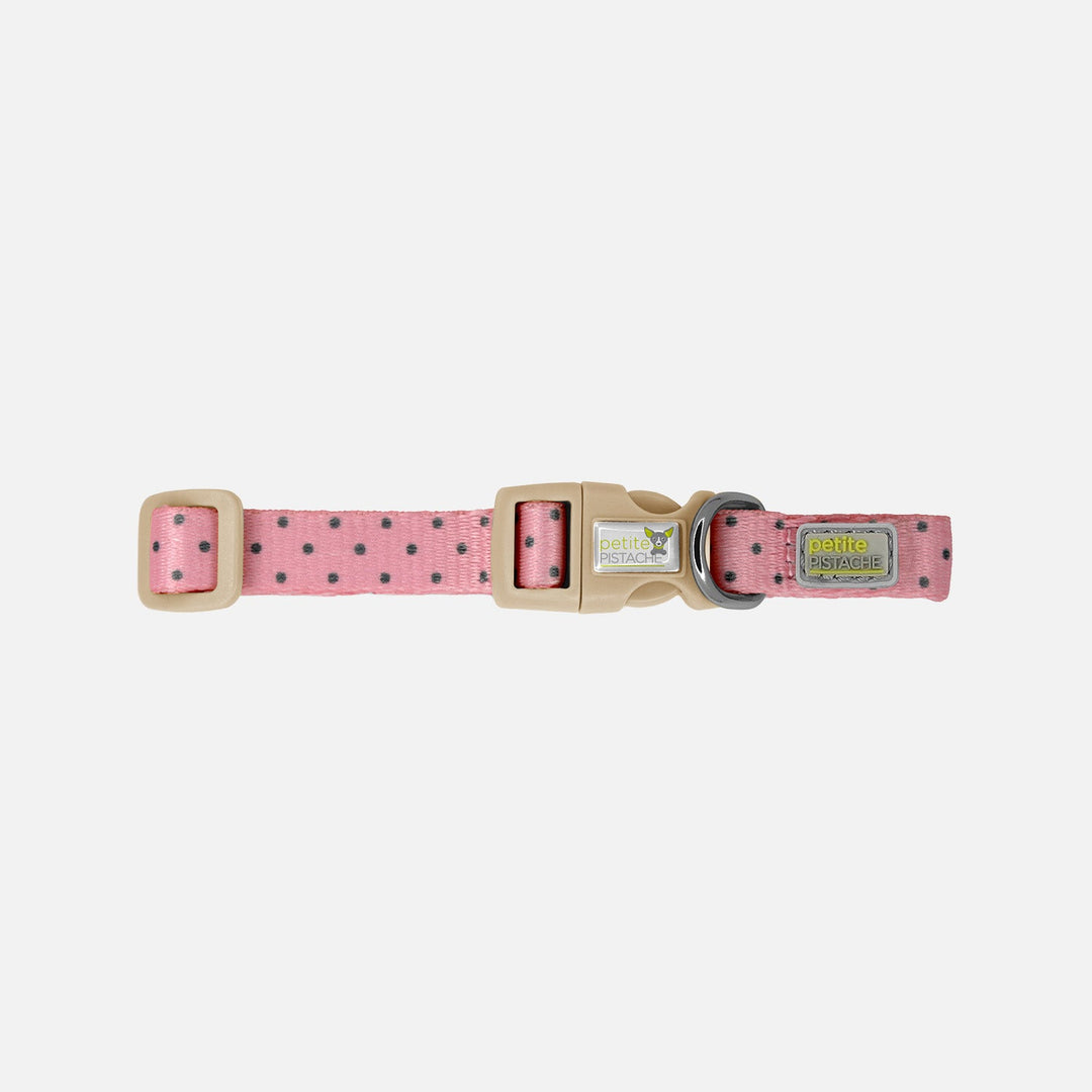 PETITE PISTACHE Collier Motif Pois Rose XS