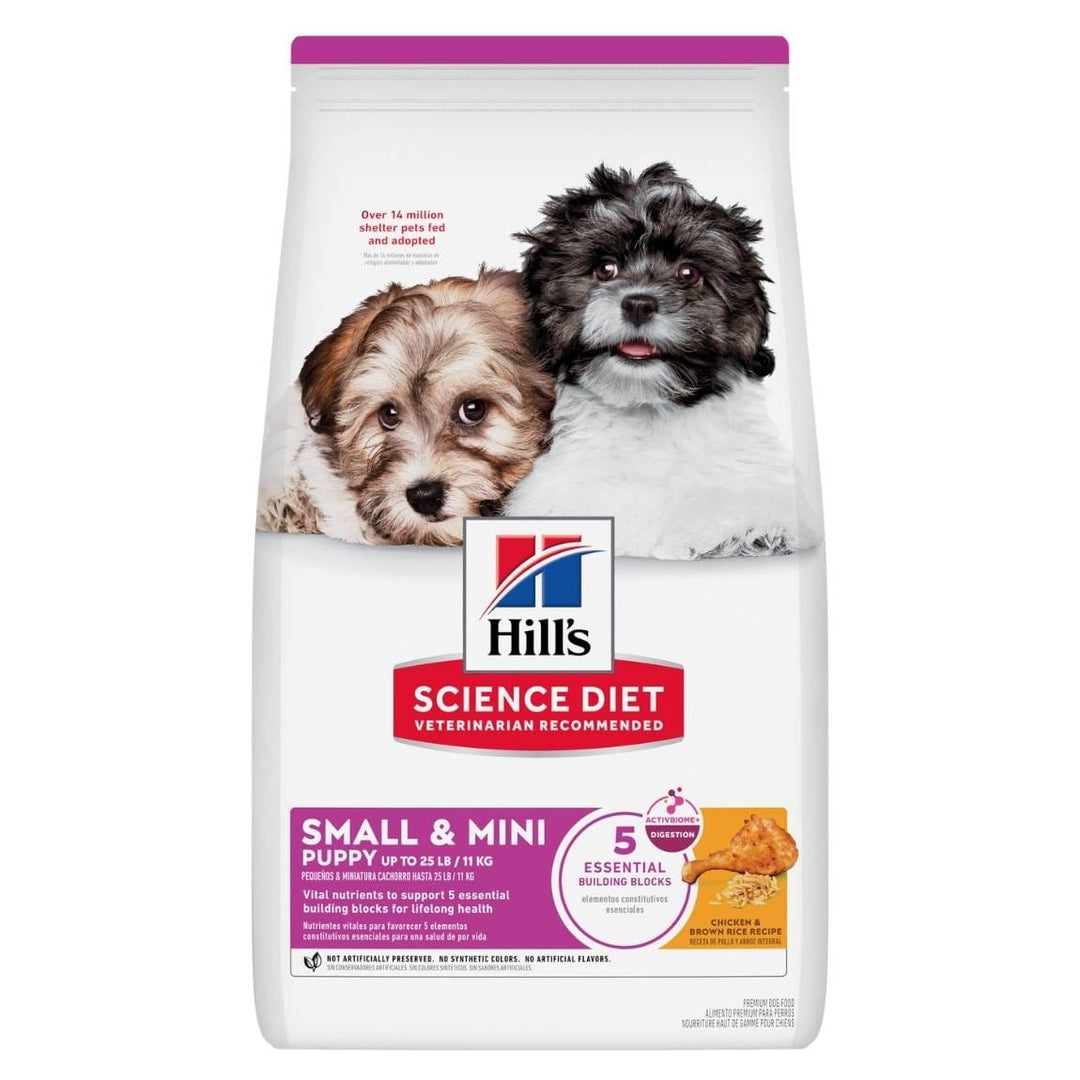 Hill's Science Diet - Poulet et Riz Brun - Nourriture Sèche pour Chiots de Miniatures et Petites Races
