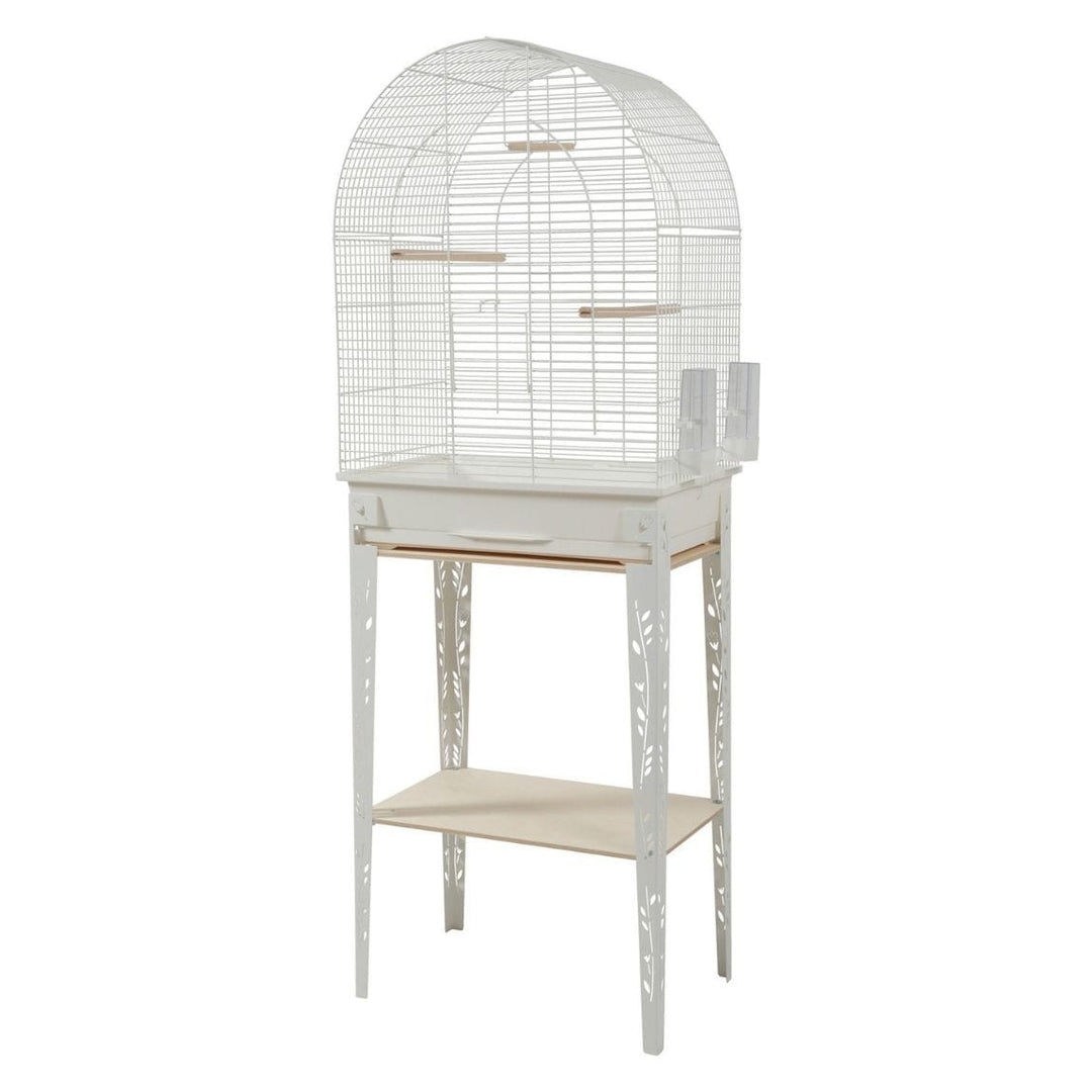 *ZOLUX Cage Chic Patio et Meuble Blanche pour Oiseaux