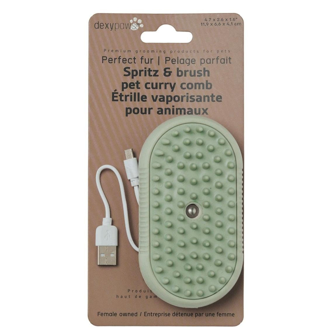 Dexypaws - Étrille Vaporisante Électrique - Brosse pour Chiens et Chats