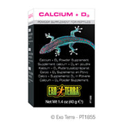 EXO TERRA Supplément Calcium + D3 en Poudre 40g pour Reptiles