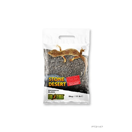 EXO TERRA Substrat Désert de Pierres 5kg Noir pour Reptiles