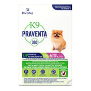 K9 PRAVENTA 360 Chien 4.5kg et Moins, Contient 6 Dose