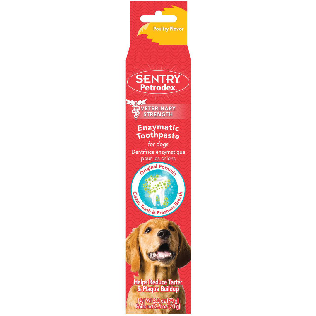 Petrodex Sentry - Dentifrice Enzymatique Saveur de Volaille - Dentifrice pour Chiens