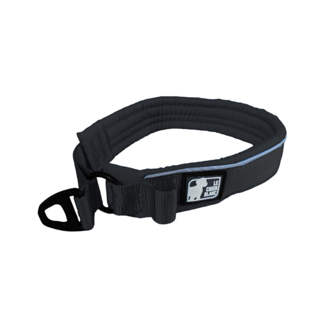 CHIEN BLANC Collier Paddé Noir 2XL