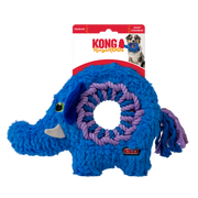 Kong - Ringaroos Éléphant - Jouet Interactif en Peluche avec Couineur pour Chiens