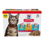 Voir l’image dans la galerie, Hill's Science Diet - Assortiment de Poulet, Thon et Poisson Mer en Sauce - Nourriture Humide pour Chats Adultes 1-6 Ans