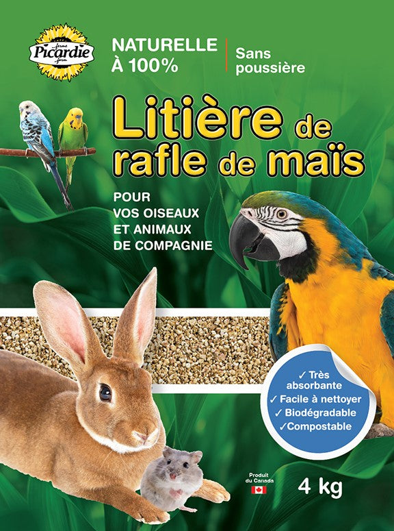 PICARDIE Litière Rongeur d'Épis de Maïs 4kg