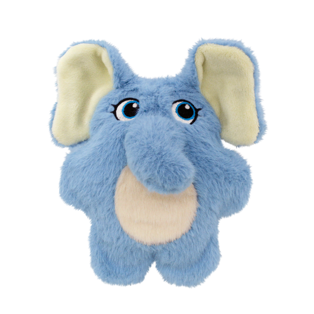 Kong - Spring Snuzzles Éléphant - Jouet en Peluche avec Couineur pour Chiens