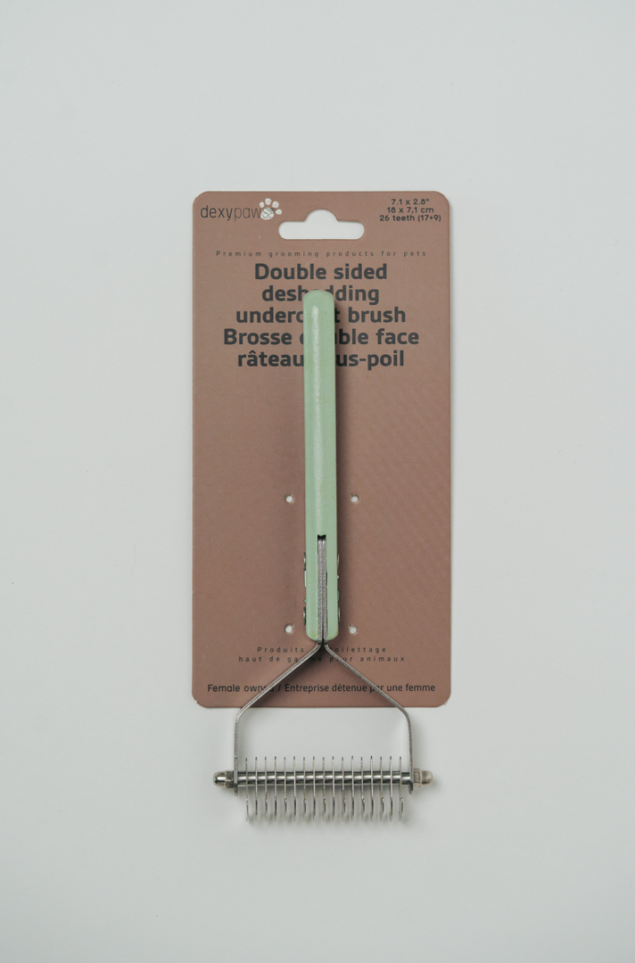 Dexypaws - Brosse Double Face Râteau Sous-Poil - Brosse pour Chiens et Chats