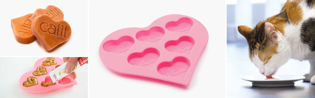 CATIT Moule en Forme de Coeur en Silicone pour Chats