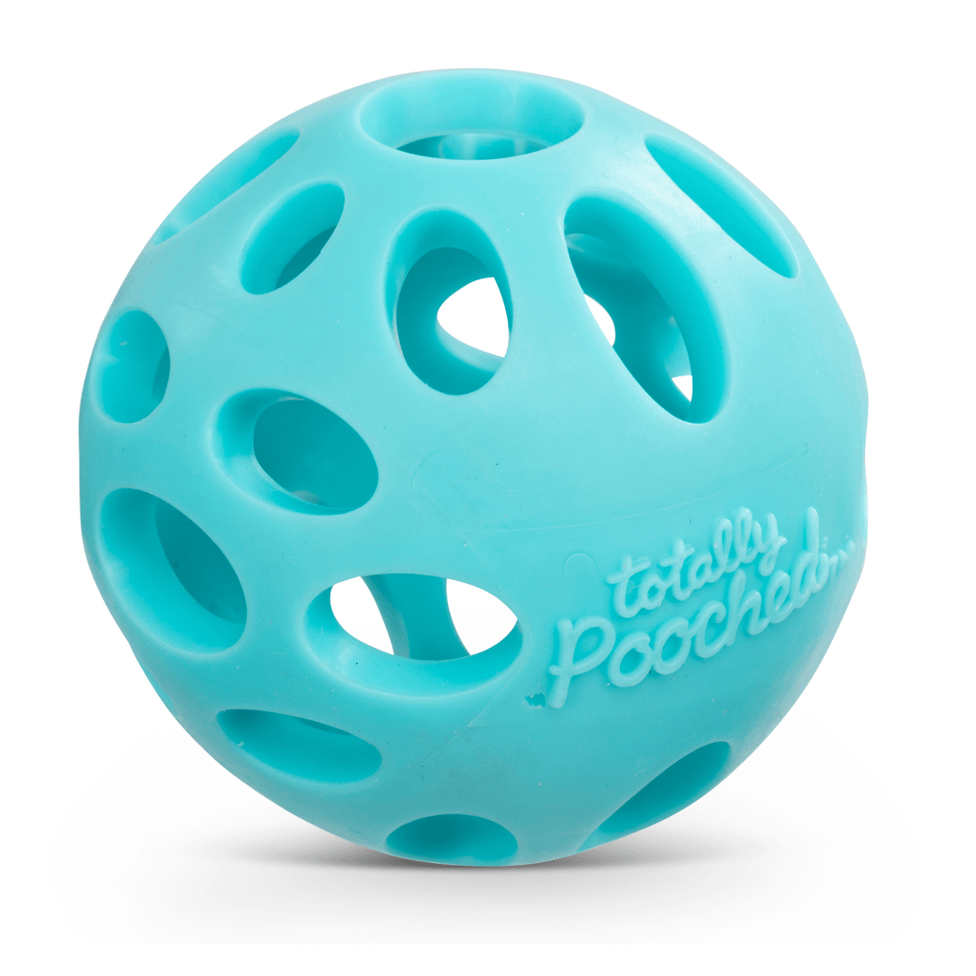Messy Mutts Totally Pooched - Balle Huff'n Puff en Caoutchouc pour Chiens, 2.5"