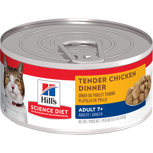 Hill's Science Diet - Dîner de Poulet Tendre en Sauce - Nourriture Humide pour Chats Adultes 7+ Ans