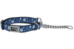 Voir l’image dans la galerie, RCP Collier Dressage Motif S Traces de Pattes Bleu
