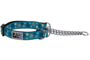 RCP Collier Dressage Motif S Traces de Pattes Turquoise