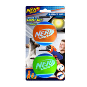Nerf Dog - Balles à DEL 6.3 cm - Jouet en TPR à Lancer et à Rapporter pour Chiens (Paquet de 2)