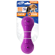 Nerf Dog - Piercing Haltère Parfumé au Bacon 18 cm - Jouet à Mâcher en TPR avec Noyau Solide pour Chiens