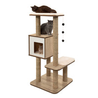 Catit Vesper - Arbre à Chat - Meuble V-High Base en Bois (56 x 56 x 121.5 cm)
